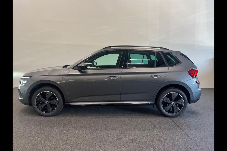 Škoda Kamiq 1.0 TSI Monte Carlo Panoramadak Wegklapbare trekhaak Navigatie Apple Carplay Android Auto Camera Parkeerhulp Adaptive Cruise Control Stoel- en stuurverwarming Virtual Cockpit Full Led Climate Control Lichtmetalen velgen