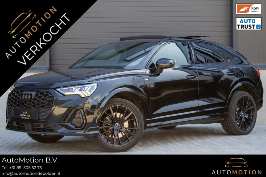 Audi Q3 Sportback 45 TFSIe S line B&O Camera Sfeerverlichting Trekhaak Rode Stiksels