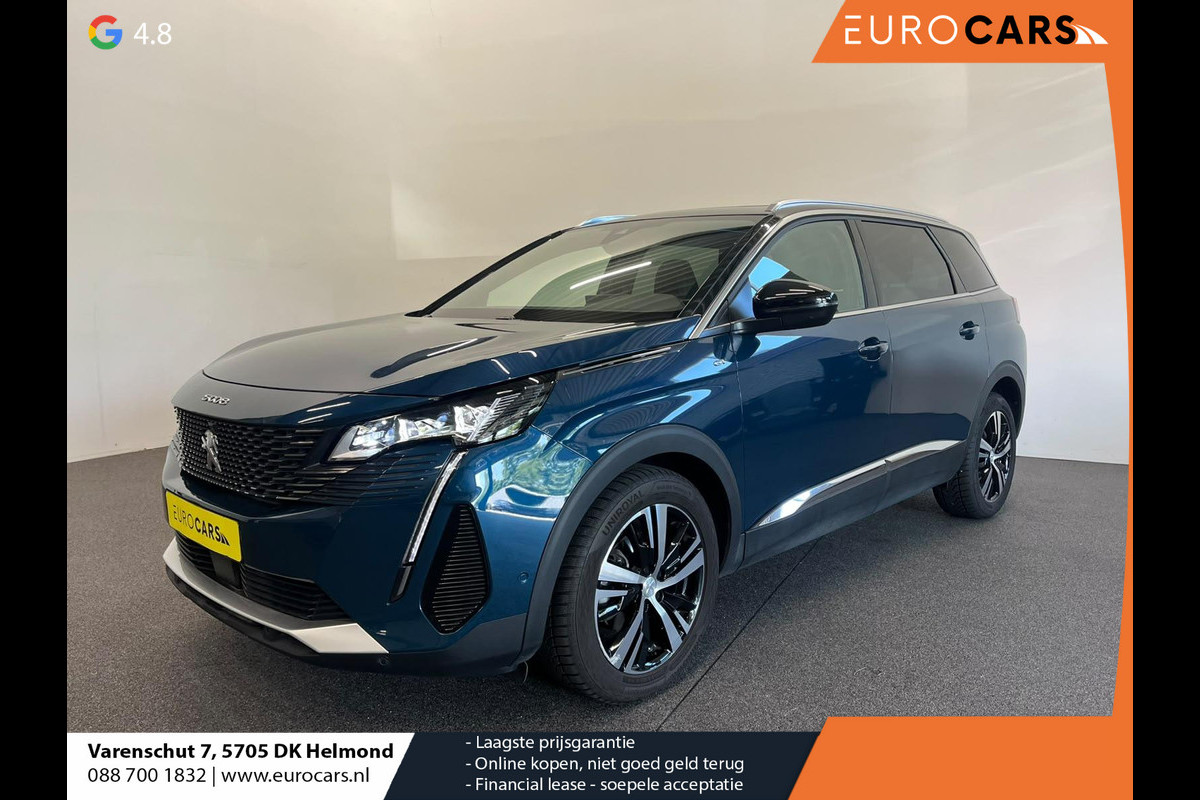 Peugeot 5008 1.2 PureTech GT 7 persoons Panoramdak Trekhaak Navigatie Apple Carplay Android Auto Camera Parkeersensoren Adaptive Cruise Control Memory stoelen Stoelverwarming Elektrische achterklep Full Led Climate Control