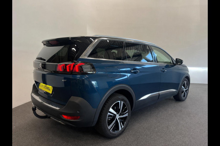 Peugeot 5008 1.2 PureTech GT 7 persoons Panoramdak Trekhaak Navigatie Apple Carplay Android Auto Camera Parkeersensoren Adaptive Cruise Control Memory stoelen Stoelverwarming Elektrische achterklep Full Led Climate Control