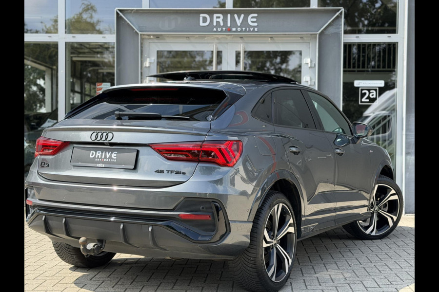 Audi Q3 Sportback 45 TFSI e S-Line |Pano|Memory|Sfeer|ACC|20"|Trekhaak|Daytona-Zwartoptiek