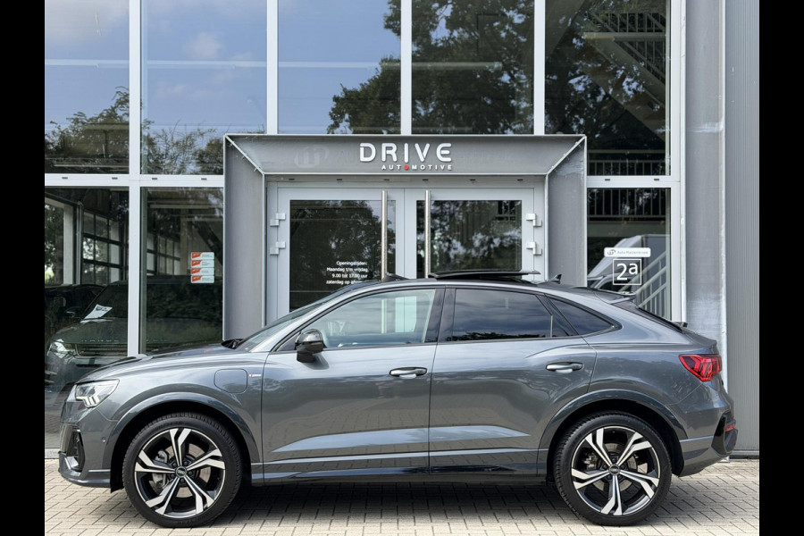Audi Q3 Sportback 45 TFSI e S-Line |Pano|Memory|Sfeer|ACC|20"|Trekhaak|Daytona-Zwartoptiek