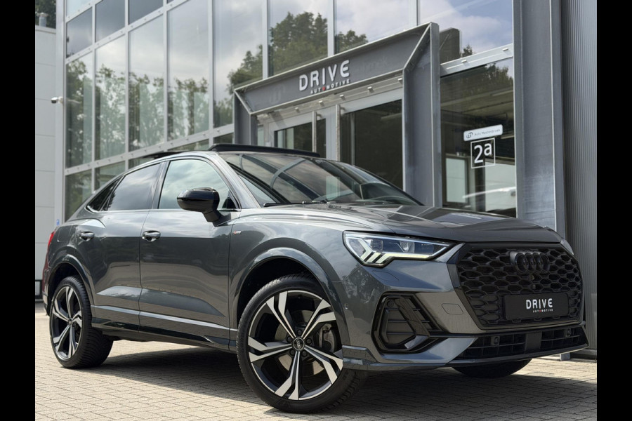 Audi Q3 Sportback 45 TFSI e S-Line |Pano|Memory|Sfeer|ACC|20"|Trekhaak|Daytona-Zwartoptiek