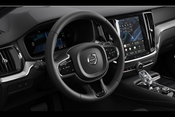 Volvo V60 T6 333PK Automaat Plug-in hybrid AWD Plus Dark Adaptive Cruise Control/ Apple Carplay/ Android Auto/ Achteruitrijcamera/ Parkeersensoren voor en achter/ Stoelverwarming/ Stuurverwarming/ Elektrisch bedienbare stoelen met geheugen