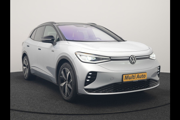 Volkswagen ID.4 GTX 4Motion 77 kWh 300pk Dealer O.H. | Trekhaak Af Fabriek | Panodak | Adaptive Cruise | Camera | IQ Light | Sportstoelen & Stuur Verwarmd | Keyless | Sfeerverlichting | Apple Carplay | Navigatie | DAB | 20"L.M |
