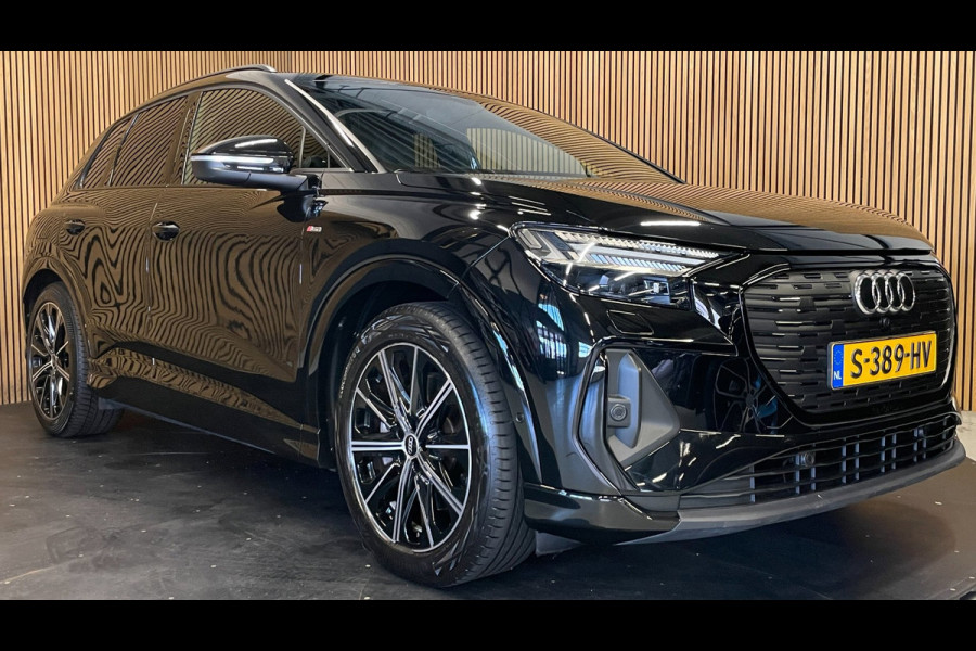 Audi Q4 e-tron 40 S-Line Competition 77 kWh|93%SOH|BLACK|ACC|APPLE CARPLAY|CAMERA|STOELVERWARMING|NAP|NL AUTO|INCL.BTW|1e EIG.|
