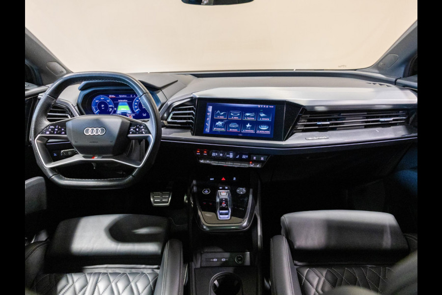 Audi Q4 e-tron 40 Launch edition S Competition 77 kWh 204pk / SoH 92,1 / Panorama dak / Sonos / Dodehoekdetectie / Trekhaak / Stoelverwarming / Apple carplay /