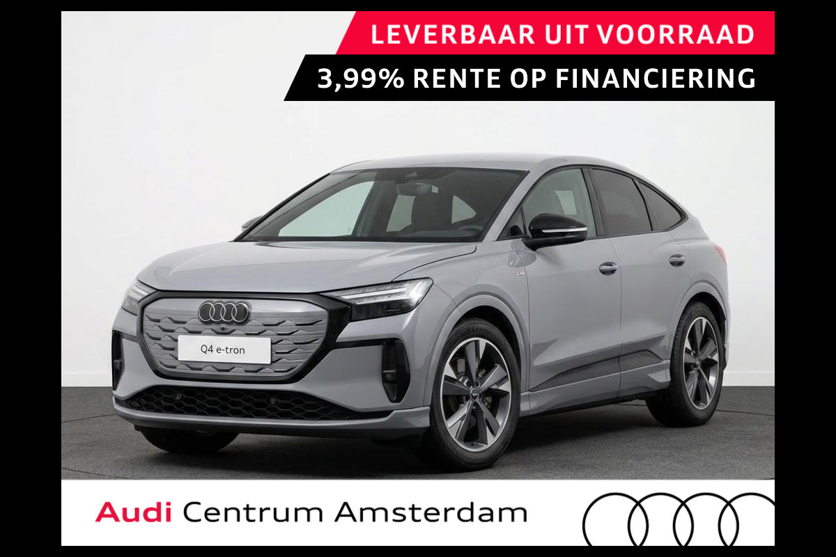 Audi Q4 Sportback e-tron S edition 63 kWh 204 pk | Techniekpakket plus | Optiekpakket zwart-glanzend | S line leder-kunstleder zwart |
