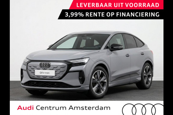 Audi Q4 Sportback e-tron S edition 63 kWh 204 pk | Techniekpakket plus | Optiekpakket zwart-glanzend | S line leder-kunstleder zwart |