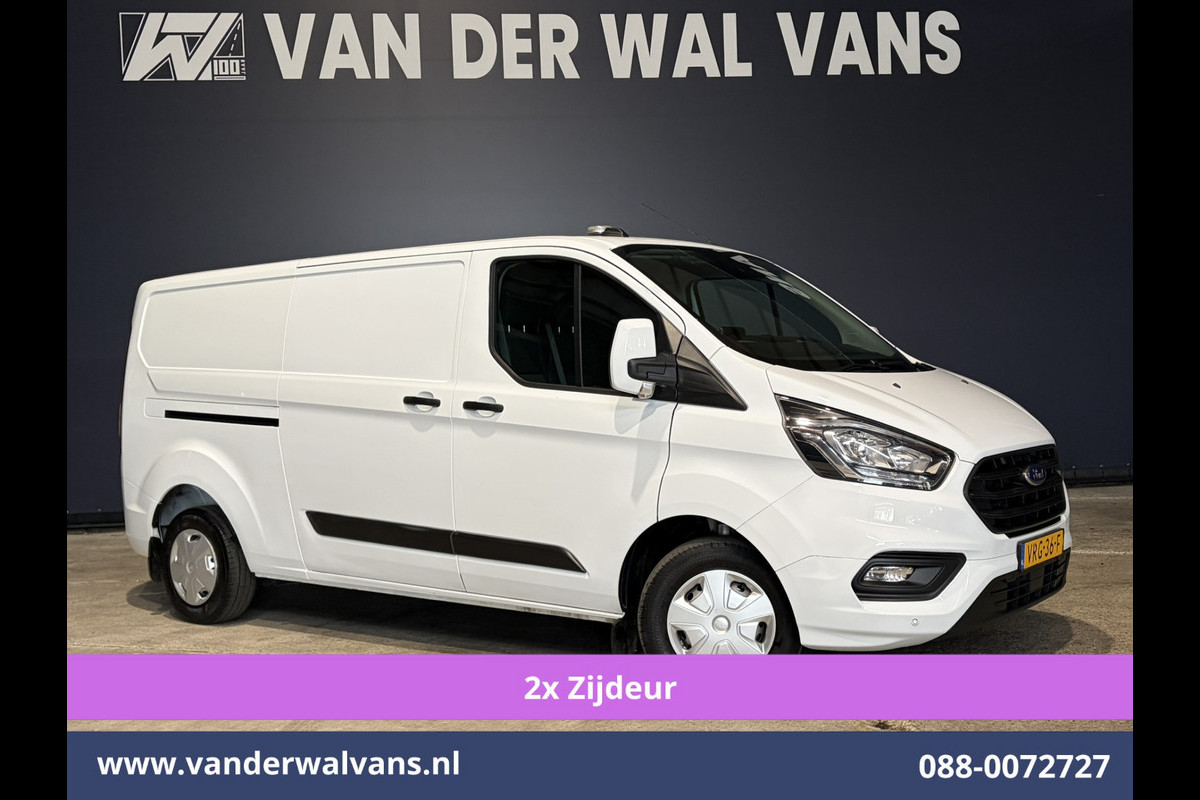 Ford Transit Custom 2.0 TDCI 130pk L2H1 Euro6 Airco | 2x zijdeur | Camera | Navigatie | LED | Cruisecontrol | 2800kg Trekhaak Android Auto, Parkeersensoren, Verwarmde voorruit, Bijrijdersbank, Achterklep