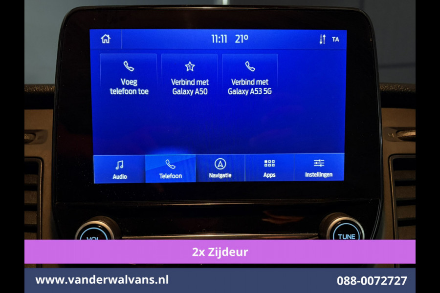 Ford Transit Custom 2.0 TDCI 130pk L2H1 Euro6 Airco | 2x zijdeur | Camera | Navigatie | LED | Cruisecontrol | 2800kg Trekhaak Android Auto, Parkeersensoren, Verwarmde voorruit, Bijrijdersbank, Achterklep