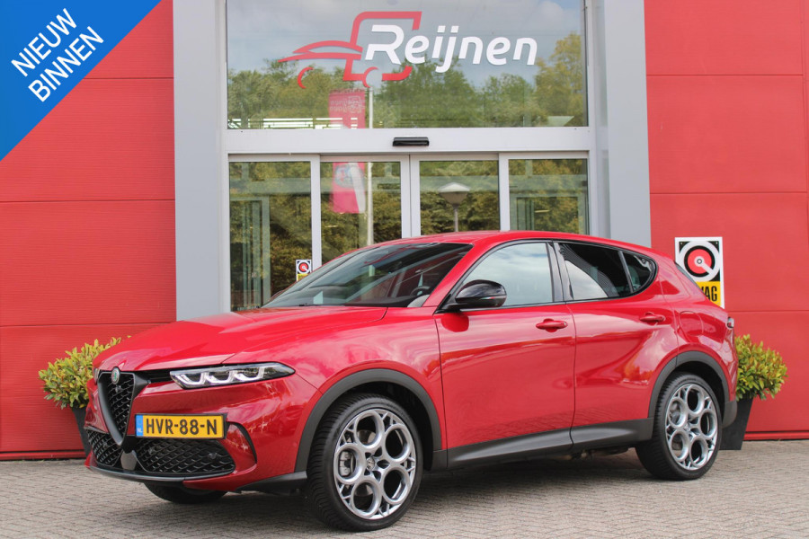 Alfa Romeo Tonale 1.3T PHEV 280PK EDIZIONE BUSINESS | AFNEEMBARE TREKHAAK | ALL SEASON BANDEN | PREMIUM PACK: LEDEREN BEKLEDING/GEVENTILEERDE VOORSTOELEN/4-VOUDIG ELEKTRISCH VERSTELBARE LENDESTEUN VOORSTOELEN/HOOGGLANS ZWARTE RAAMOMLIJSTING/AMBIENT LIGHTING | TECHNOLOGY PACK: PAARKEERWAARSCHUWING VOOR ACHTER ZIJKANT/AUTOMATISCHE INPARKEERHULP MET EXIT ASSIST/360° CAMERA/AUTONOMOUS DRIVING LEVEL 2 MET O.A. ADAPTIVE CRUISE CONTROL/BLIND SPOT DETECTION/AUTOMATISCH DIMMENDE BUITENSPIEGELS/ELEKTRISCH BEDIENBARE ACHTERKLEP/DRAADLOZE TELEFOONLADER | WINTERPACK: STOELVERWARMING VOOR/STUURVERWAR