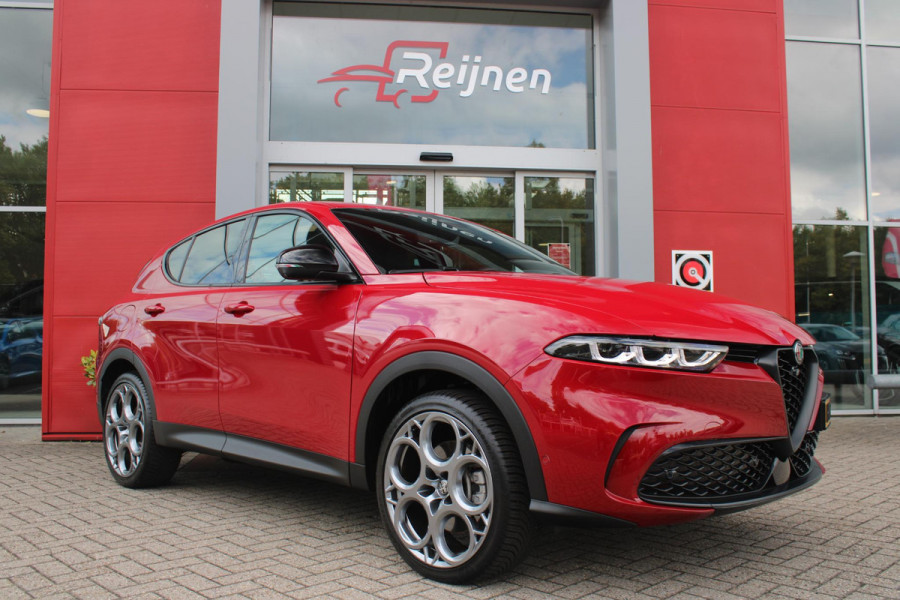 Alfa Romeo Tonale 1.3T PHEV 280PK EDIZIONE BUSINESS | AFNEEMBARE TREKHAAK | ALL SEASON BANDEN | PREMIUM PACK: LEDEREN BEKLEDING/GEVENTILEERDE VOORSTOELEN/4-VOUDIG ELEKTRISCH VERSTELBARE LENDESTEUN VOORSTOELEN/HOOGGLANS ZWARTE RAAMOMLIJSTING/AMBIENT LIGHTING | TECHNOLOGY PACK: PAARKEERWAARSCHUWING VOOR ACHTER ZIJKANT/AUTOMATISCHE INPARKEERHULP MET EXIT ASSIST/360° CAMERA/AUTONOMOUS DRIVING LEVEL 2 MET O.A. ADAPTIVE CRUISE CONTROL/BLIND SPOT DETECTION/AUTOMATISCH DIMMENDE BUITENSPIEGELS/ELEKTRISCH BEDIENBARE ACHTERKLEP/DRAADLOZE TELEFOONLADER | WINTERPACK: STOELVERWARMING VOOR/STUURVERWAR