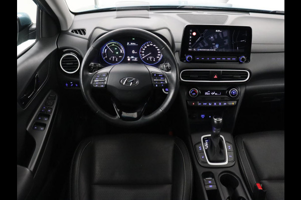 Hyundai Kona 1.6 GDI HEV Premium | Stoelventilatie | Leder 1e eigenaar | Adaptive cruise | Head-Up | Trekhaak | Achterbankverwarming | Carplay | Navigatie | Keyless | Krell Audio | Side Assist | Stoelverwarming