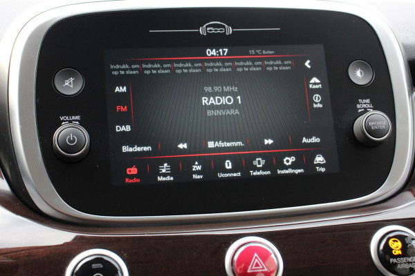Fiat 500X 1.4 Turbo 150pk Yacht Club Automaat Leder Navigatie Canvas vouwdak Adaptive Cruise Control Camera Led 18" Lichtmetalen Velgen Extra getint glas