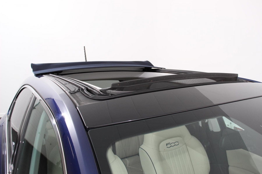 Fiat 500X 1.4 Turbo 150pk Yacht Club Automaat Leder Navigatie Canvas vouwdak Adaptive Cruise Control Camera Led 18" Lichtmetalen Velgen Extra getint glas