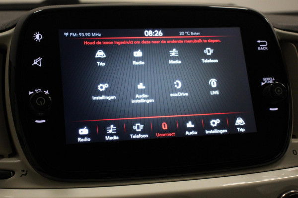 Fiat 500C 1.0 69pk Hybrid Lounge Plus Climate Control Navigatie Apple Carplay/Android Auto Parkeersensor achter Cruise Control Airco
