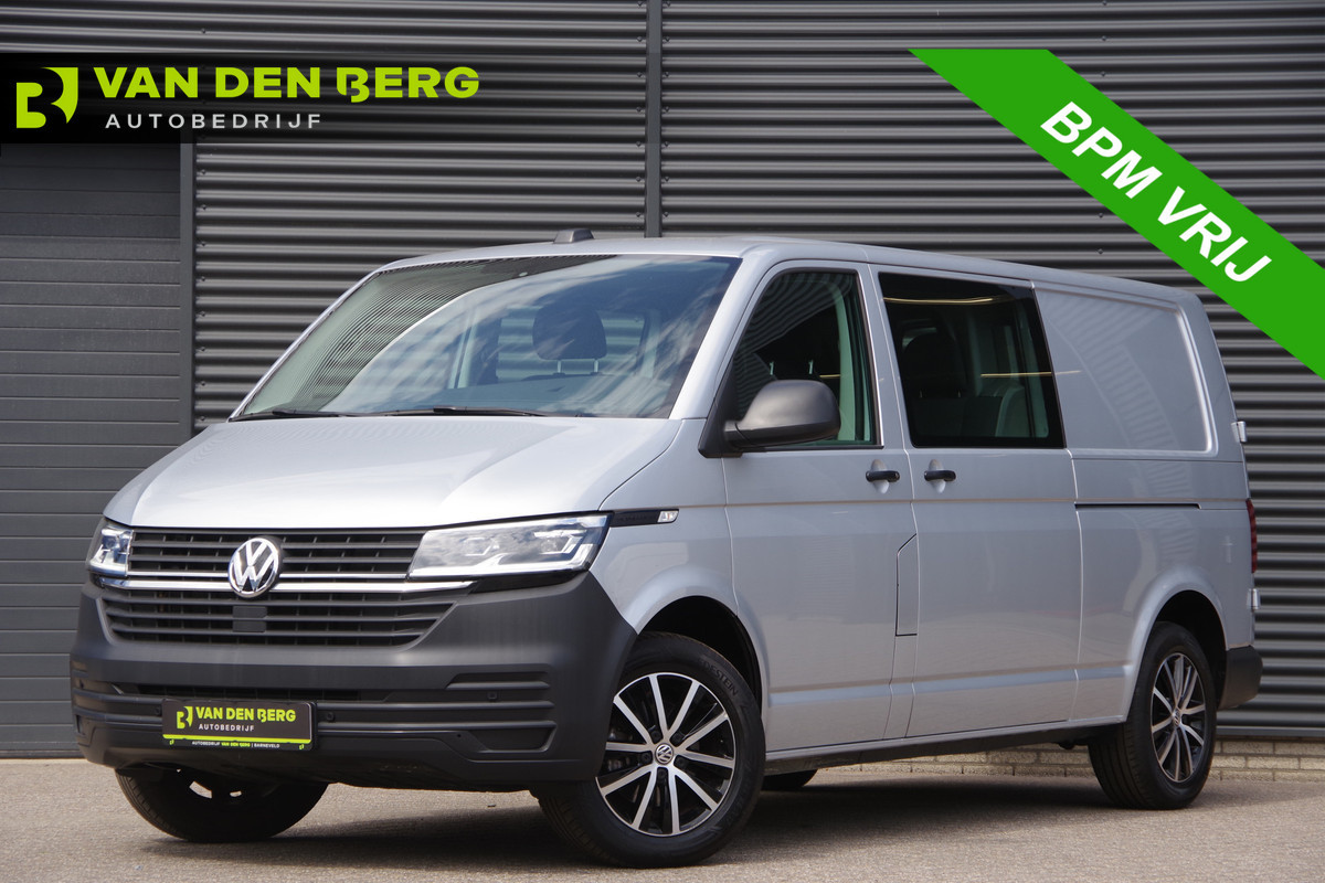 Volkswagen Transporter 2.0 TDI L2 DC-5P, 150PK AUT. LED, 2X SCHUIFDEUR, STOELVERWARMING, STANDKACHEL, AIRCO, DUBBELE CABINE, DUBBEL CABINE