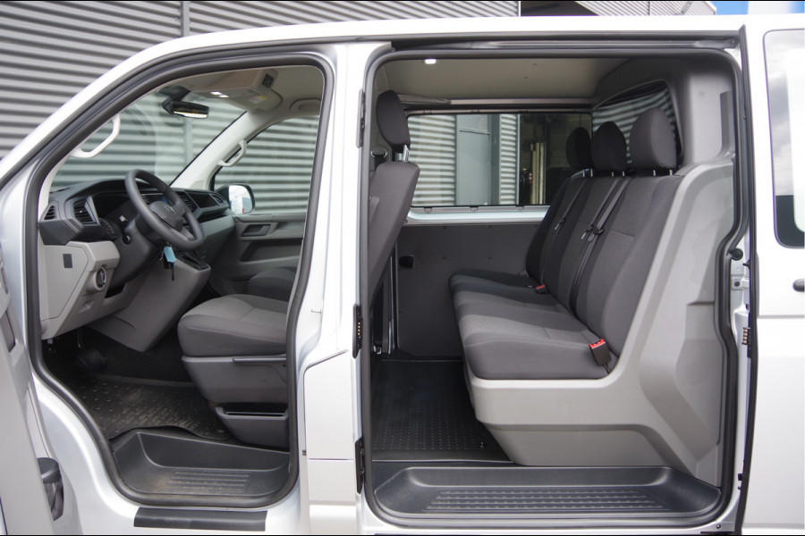 Volkswagen Transporter 2.0 TDI L2 DC-5P, 150PK AUT. LED, 2X SCHUIFDEUR, STOELVERWARMING, STANDKACHEL, AIRCO, DUBBELE CABINE, DUBBEL CABINE