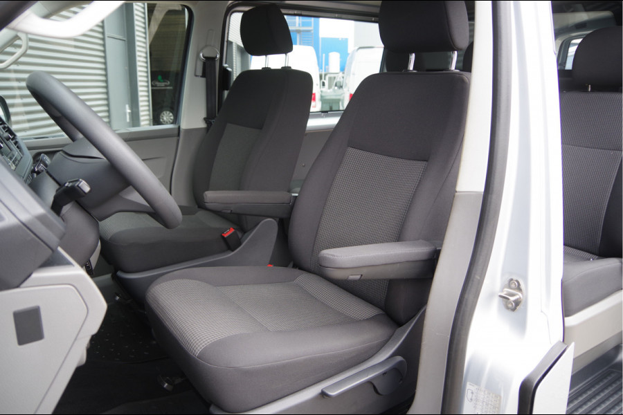 Volkswagen Transporter 2.0 TDI L2 DC-5P, 150PK AUT. LED, 2X SCHUIFDEUR, STOELVERWARMING, STANDKACHEL, AIRCO, DUBBELE CABINE, DUBBEL CABINE