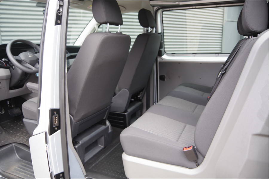 Volkswagen Transporter 2.0 TDI L2 DC-5P, 150PK AUT. LED, 2X SCHUIFDEUR, STOELVERWARMING, STANDKACHEL, AIRCO, DUBBELE CABINE, DUBBEL CABINE