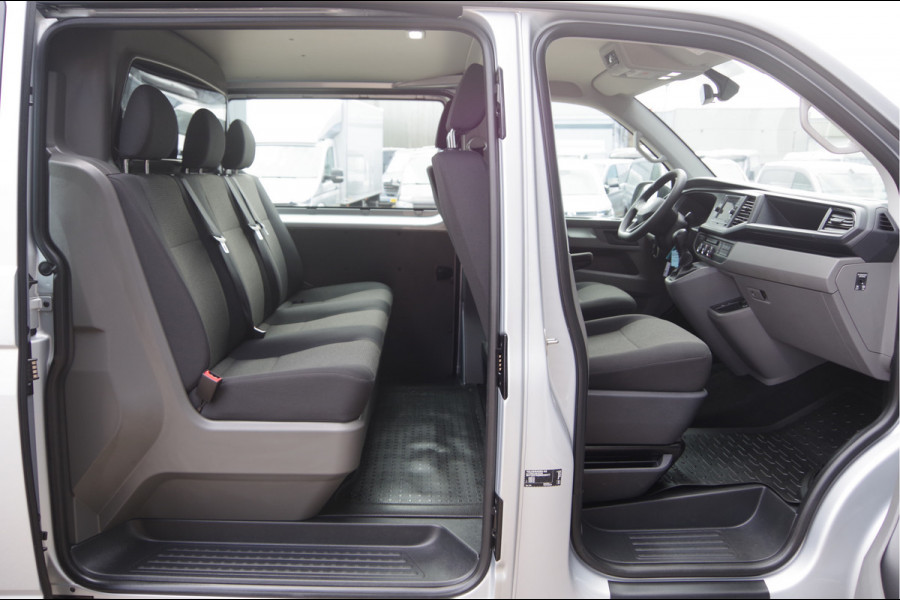 Volkswagen Transporter 2.0 TDI L2 DC-5P, 150PK AUT. LED, 2X SCHUIFDEUR, STOELVERWARMING, STANDKACHEL, AIRCO, DUBBELE CABINE, DUBBEL CABINE