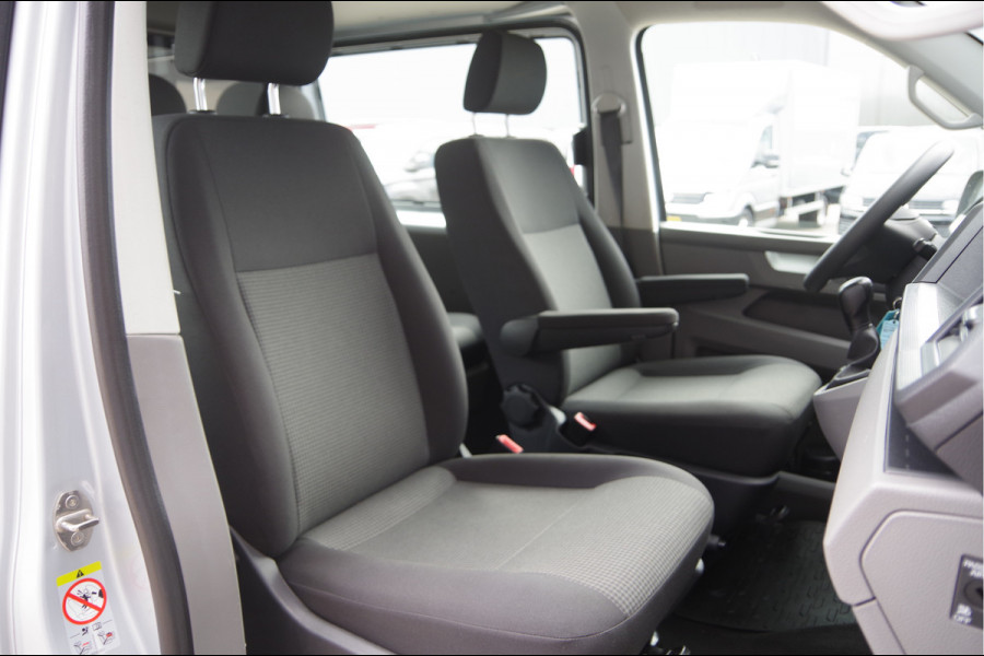 Volkswagen Transporter 2.0 TDI L2 DC-5P, 150PK AUT. LED, 2X SCHUIFDEUR, STOELVERWARMING, STANDKACHEL, AIRCO, DUBBELE CABINE, DUBBEL CABINE