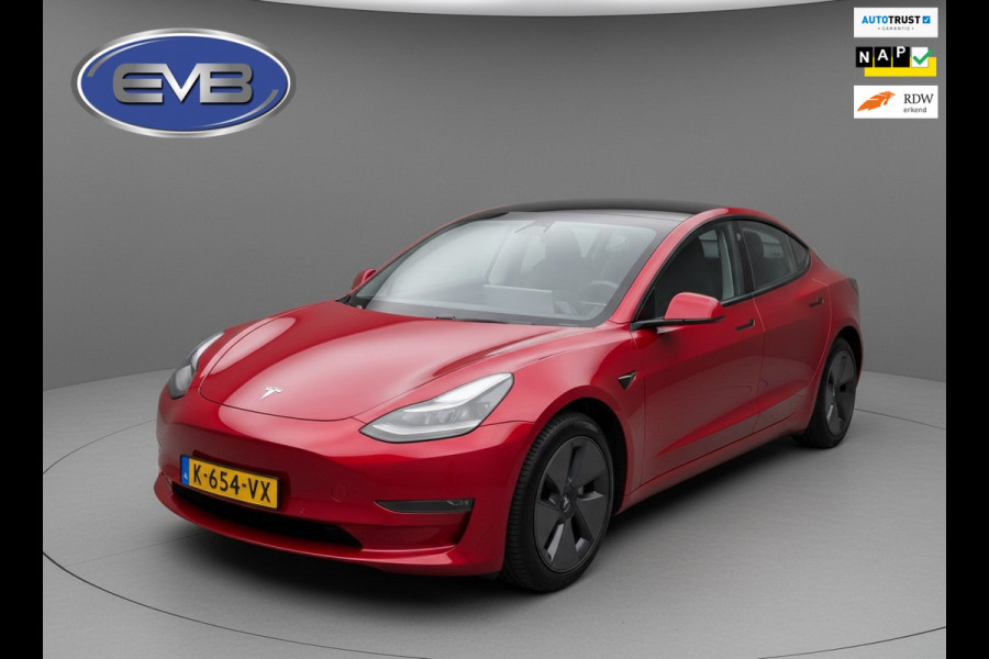 Tesla Model 3 Long Range AWD 75 kWh, panoramadak, leder, nieuwstaat! Origineel NL auto met nap
