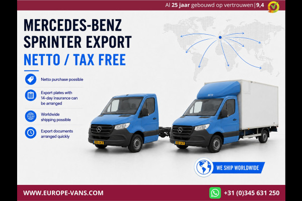 Mercedes-Benz Sprinter 311 CDI 115pk E6 RWD Bakwagen met achterdeuren 2-Persoons 12-2020