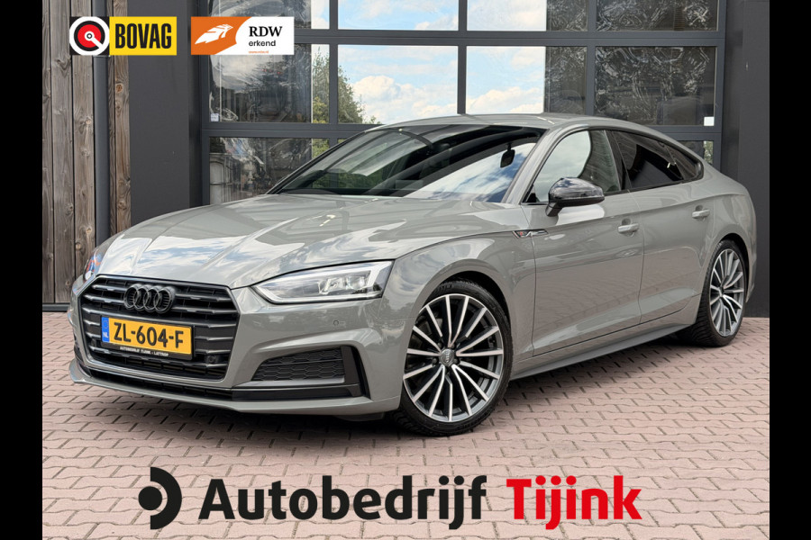 Audi A5 Sportback 35 TFSI Sport S-line edition | LED | Zwart optiek | Trekhaak | Sportstoelen | PDC | Keyless | Navi | Elek. achterklep | Afgevlakt stuur |