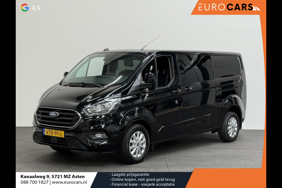 Ford Transit Custom 300 2.0 TDCI L2H1 Limited Dubbele cabine Automaat Navigatie Airco 2 Schuifdeuren Trekhaak PDC Carplay DAB