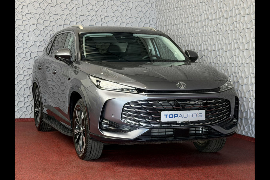 MG MG HS PHEV 1.5 TGDI LUXURY PHEV PLUG-IN HYBRIDE | LEER | 272PK NIEUWE AUTO | >1.000 KM TOTAAL BEREIK | 360° CAMERA | ELEKTRISCHE ACHTERKLEP