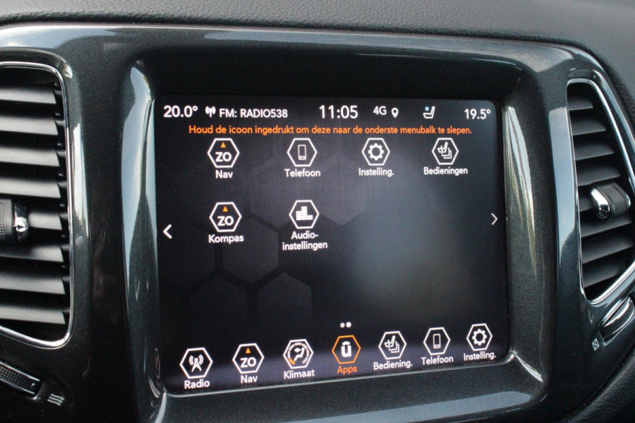 Jeep Compass 4xe 240PK Plug-in Hybrid ELECTRIC S | AFNEEMBARE TREKHAAK | PANORAMA SCHUIF/KANTEL DAK | DAB+ RADIO | NAVIGATIE | ELEKTRISCH BEDIENBARE VOORSTOELEN MET GEHEUGENFUNCTIE OP DE BESTUURDERSSTOEL | STOEL/STUUR VERWARMING | STOEL VENTILATIE | CRUISE CONTROL | DODEHOEK DETECTIE | CLIMATE CONTROL | XENON KOPLAMPEN | LEDEREN BEKLEDING | ELEKTRISCH BEDIENBARE ACHTERKLEP | KEYLESS ENTRY/START | PARKEERSENSOREN VOOR + ACHTER | ACHTERUITRIJ CAMERA | ALPINE AUDIO SYSTEM |