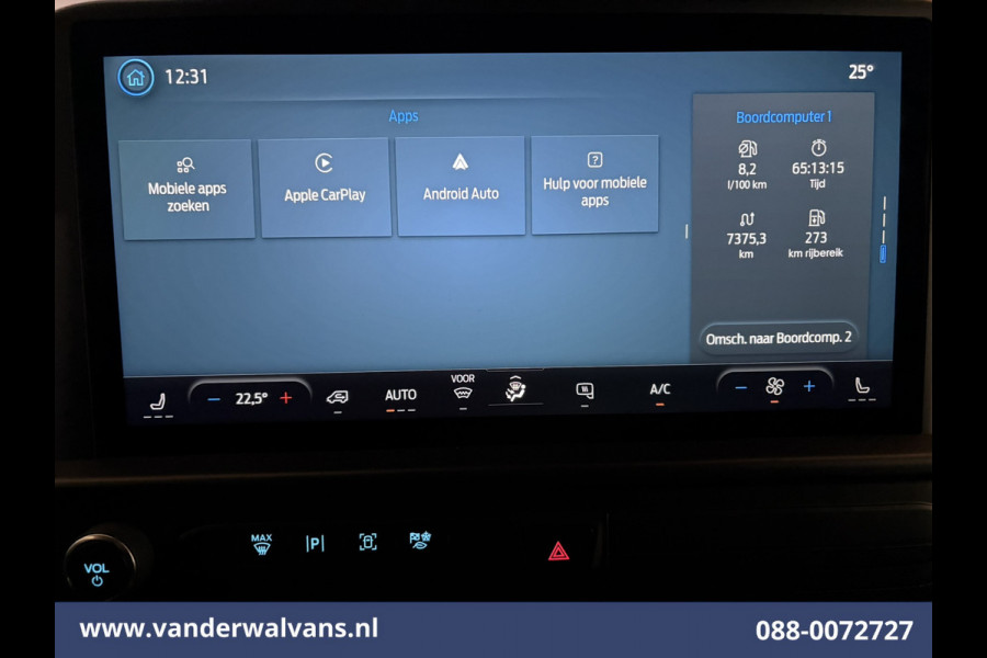Ford Transit Custom 2.0 TDCI 136pk L1H1 Euro6 Airco | Camera | Navigatie | LED | Apple Carplay | Adaptieve Cruisecontrol Android Auto, Verwarmde voorruit, Stoelverwarming, Parkeersensoren, Bijrijdersbank, 2590kg trekvermogen