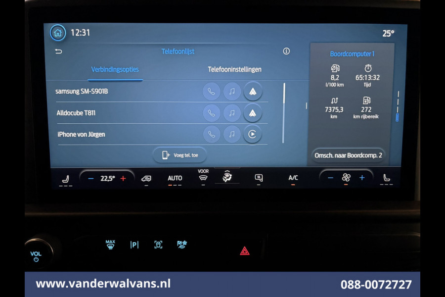 Ford Transit Custom 2.0 TDCI 136pk L1H1 Euro6 Airco | Camera | Navigatie | LED | Apple Carplay | Adaptieve Cruisecontrol Android Auto, Verwarmde voorruit, Stoelverwarming, Parkeersensoren, Bijrijdersbank, 2590kg trekvermogen