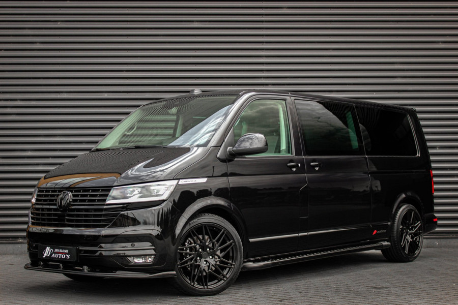 Volkswagen Transporter 2.0 TDI L2H1 CARAVELLE 204PK DC DUBBEL CABINE / ELEK.SCHUIF / FULL OPTIONS / LEDER / FULL BLACK / APPLE CAR