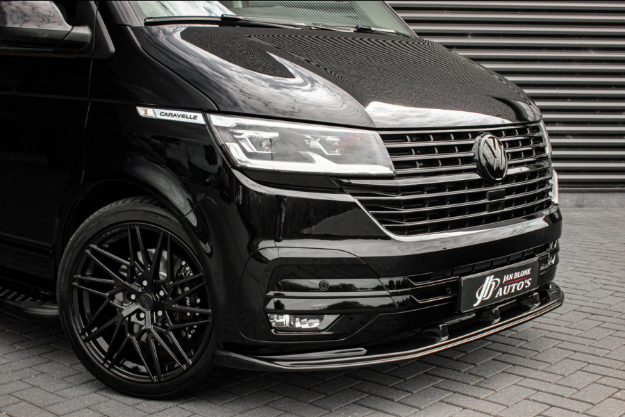 Volkswagen Transporter 2.0 TDI L2H1 CARAVELLE 204PK DC DUBBEL CABINE / ELEK.SCHUIF / FULL OPTIONS / LEDER / FULL BLACK / APPLE CAR