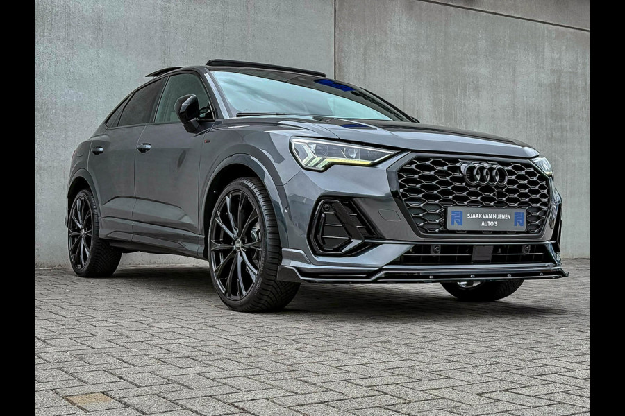 Audi Q3 Sportback 35TFSI 150pk S-Tronic Competition S Edition S-Line Pano|Leder/Alcantara|B&O|Matrix|ACC|Black|Trekh|Ambiance|RSQ3