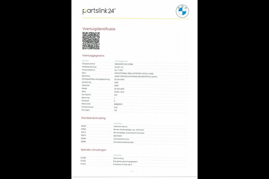 BMW X3 xDrive20i M-Sport Pano-dak/Laser-Light/Leder/Sportstoel/360*Camera