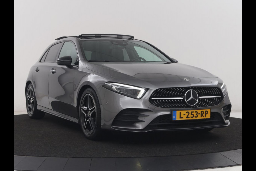 Mercedes-Benz A-Klasse 200 AMG Business Solution Aut. | Pano | LED | Half sfeerverlichting | Sfeerverlichting | Elec. Stoelen | Stoelverwarming | Virtual Display | Navi | Camera | Trekaak | Carplay