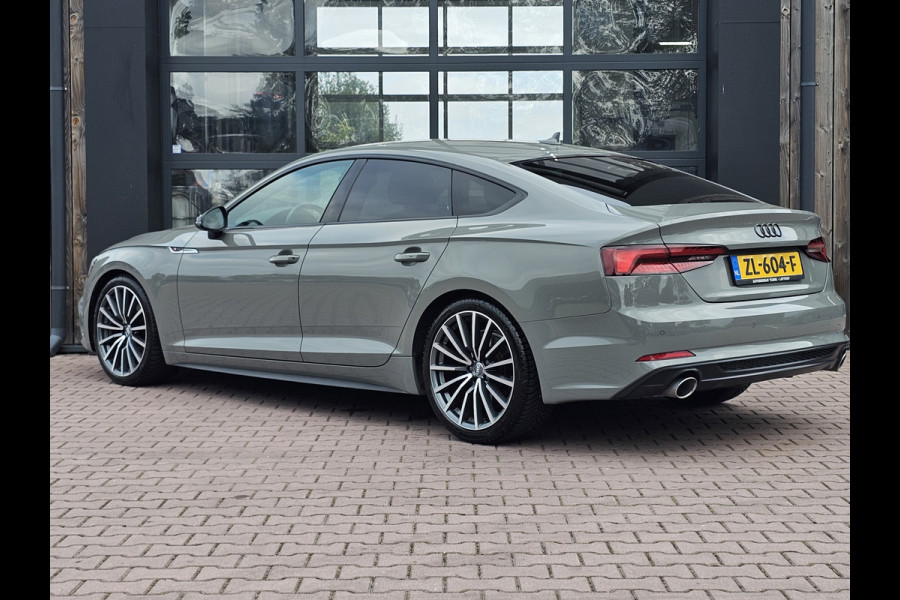 Audi A5 Sportback 35 TFSI Sport S-line edition | LED | Zwart optiek | Trekhaak | Sportstoelen | PDC | Keyless | Navi | Elek. achterklep | Afgevlakt stuur |