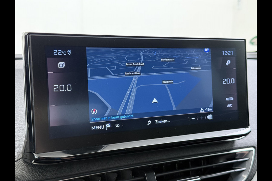 Peugeot 3008 131PK Automaat GT Adap.Cruise Stoelverwarming Elek.Achterklep 3D-Navi 360°Camera Apple Carplay Android Auto Ecc Pdc Privacy Glas Lmv Led Connected-Apps Bluetooth Lane Assist Led Dodehoeksensor Voorzien van All-Season banden