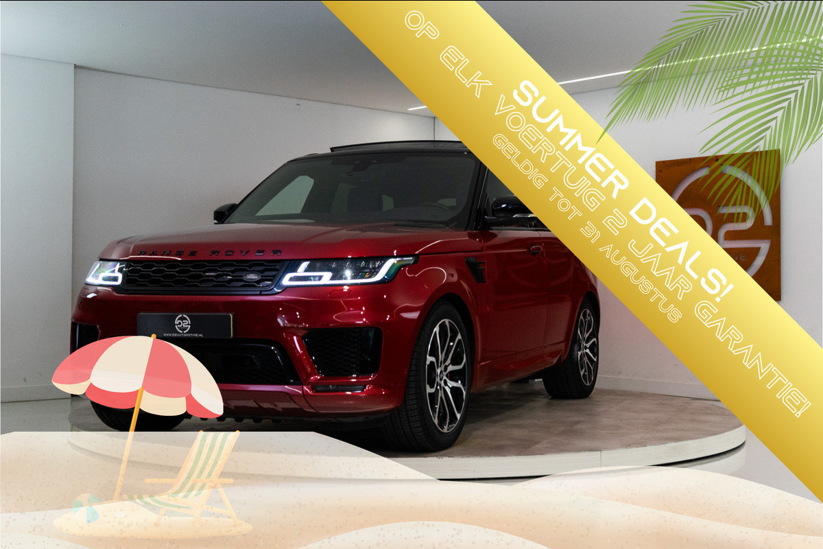 Land Rover Range Rover Sport 2.0 P400e Autobiography 404PK | Firenze Red | Pano | Sfeer | Meridian | Leder | Lucht | 12 MND Garantie