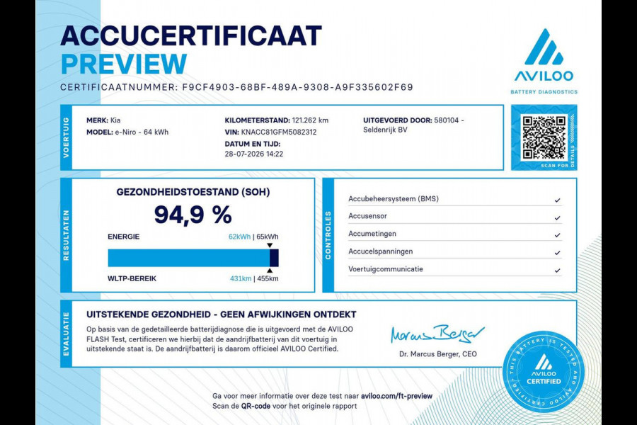 Kia e-Niro DynamicPlusLine 64 kWh Pano| Clima | Half Leder | SOH 94.9% Pano| Clima | Half Leder | SOH 94.9% | Navi | Camera | Stoelverwarming | DAB+ | Carplay