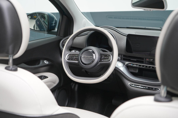 Fiat 500C La Prima 42 kWh | SoH 96,8% | Leder | Lm velgen | Navigatie | Carplay | Stoelverwarming