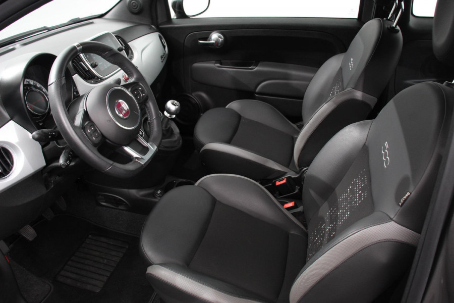 Fiat 500 1.0 Hybrid Sport Navigatie Half Lederen Bekleding Airco Dab Cruise Control Lichtmetalen Velgen Sportstoelen