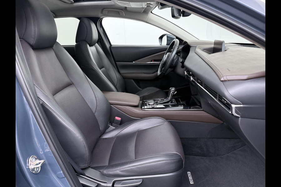 Mazda CX-30 2.0 e-SkyActiv-X M Hybrid Luxury | SCHUIF-/KANTELDAK | 360° CAMERA | LEDEREN BEKLEDING | BOSE AUDIO | AFNEEMBARE TREKHAAK | ELEKTRISCHE ACHTERKLEP | ELEKTRISCHE STOELEN | HEAD-UP DISPLAY | VOLLEDIGE UITRUSTING | ALL-IN PRIJS | RIJKLAAR GELEVERD MET 12 MAANDEN BOVAG GARANTIE