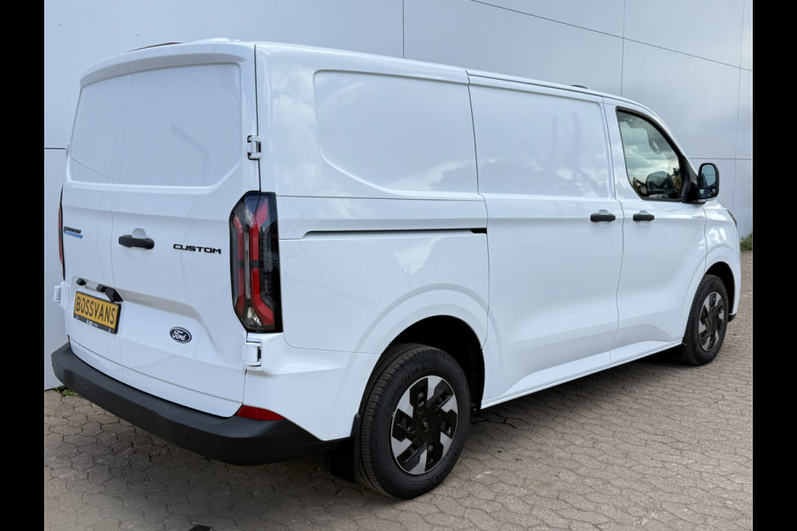 Ford E-Transit Custom 71kWh 140PK Elektrisch 344km WLTP 2300kg Trekvermogen BEV Snelladen Stoel + Stuur verwarming LED Cruise Control Camera Carplay Parkeersensoren v+a