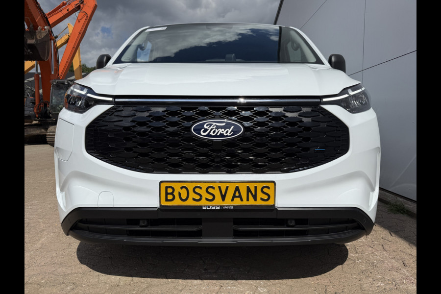 Ford E-Transit Custom 71kWh 140PK Elektrisch 344km WLTP 2300kg Trekvermogen BEV Snelladen Stoel + Stuur verwarming LED Cruise Control Camera Carplay Parkeersensoren v+a