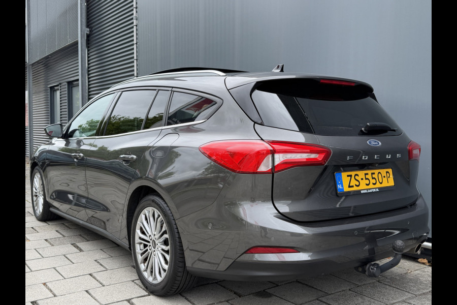 Ford FOCUS Wagon BWJ 2019 | 1.0T 126PK Titanium Bus AUTOMAAT | TREKHAAK | PANO DAK | LEER | LED | NAVI | CLIMA | STOEL&STUUR VERW | PDC | DONKER GLASS |